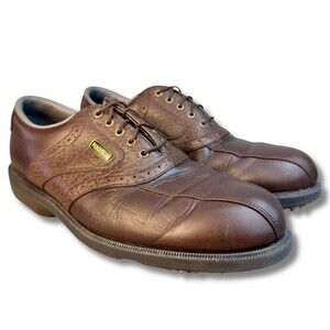 Footjoy Dryjoys Aquaflex Golf Shoes Brown Leather Men's Size 9M 53478